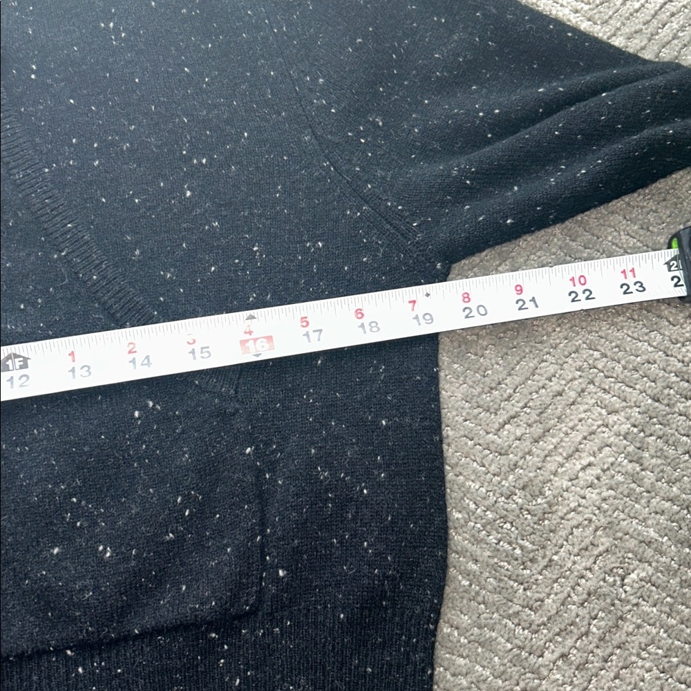 Crush Cashmere Rio Zip-Up Hoodie-100% Cashmere Black Cropped Sweater (Size XS) - Picture 9 of 13